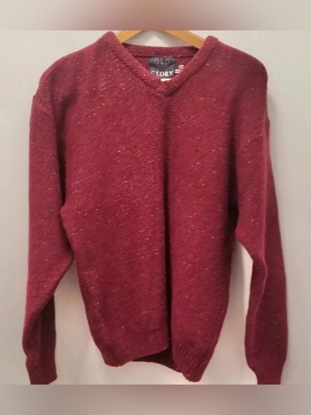 Vintage Old Glory Maroon Sweater size Mens Medium